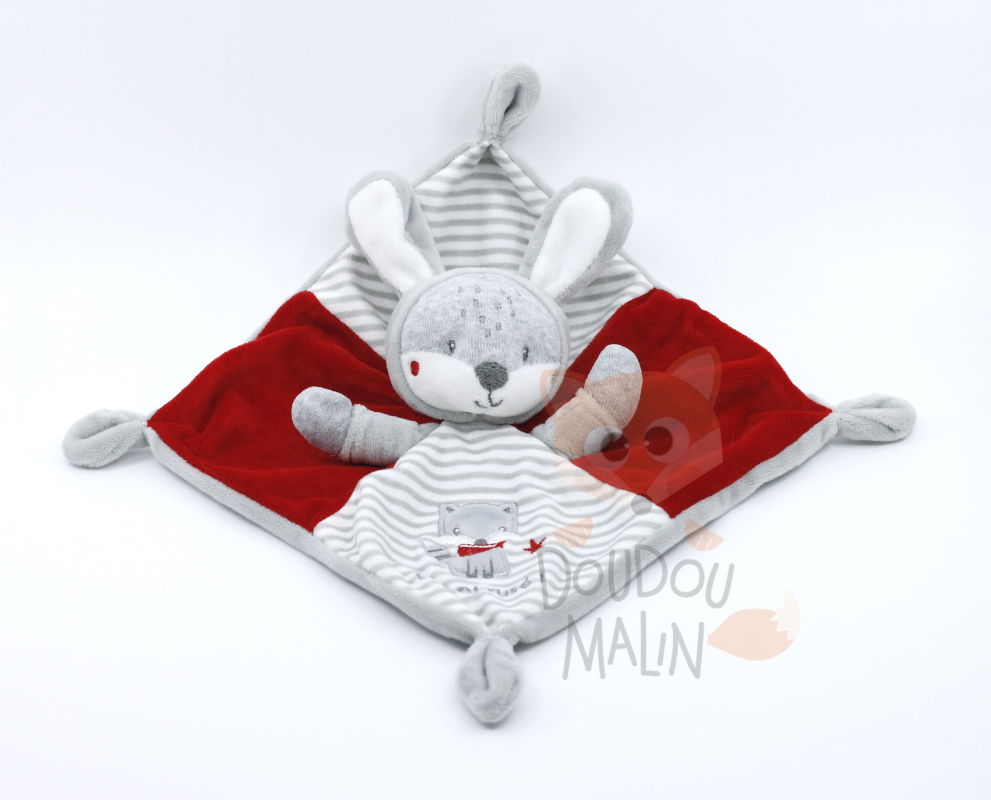  - plat renard déguisé en lapin gris rouge petit et rusé 25 cm 